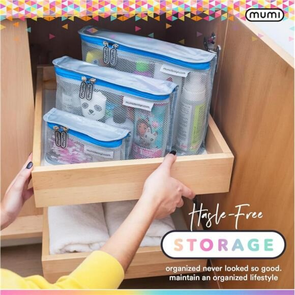 TSA approved clear toiletry bags set travel makeup organizer waterproof pouch wo - Picture 6 of 7